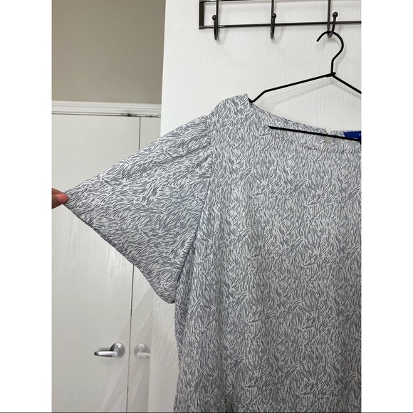 APT.9 Black and White Ruffle Peplum blouse - Picture 2 of 5